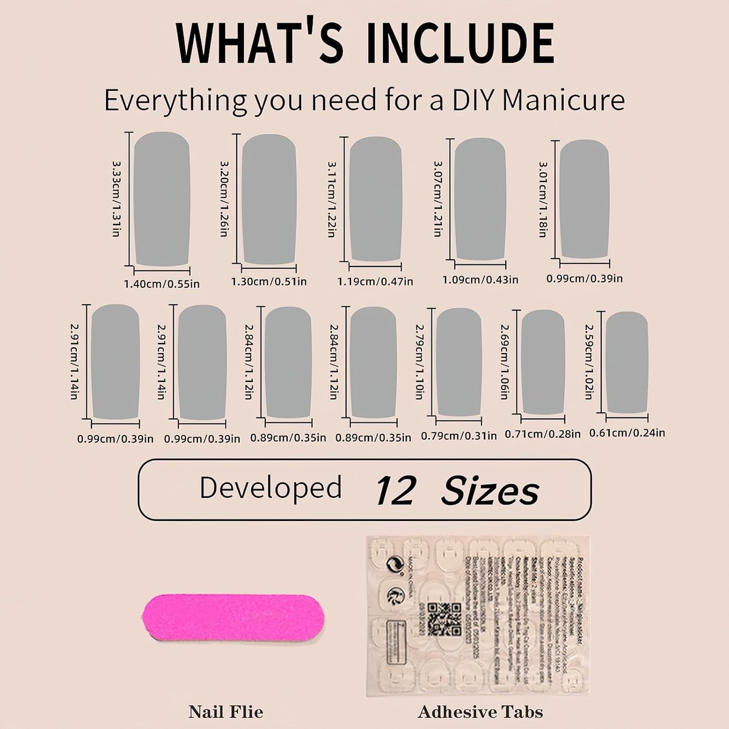 Pink Long Press On Nails 