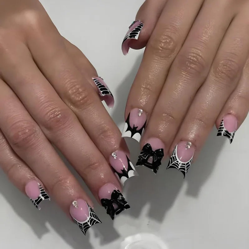  Pink French Style Press on Nails