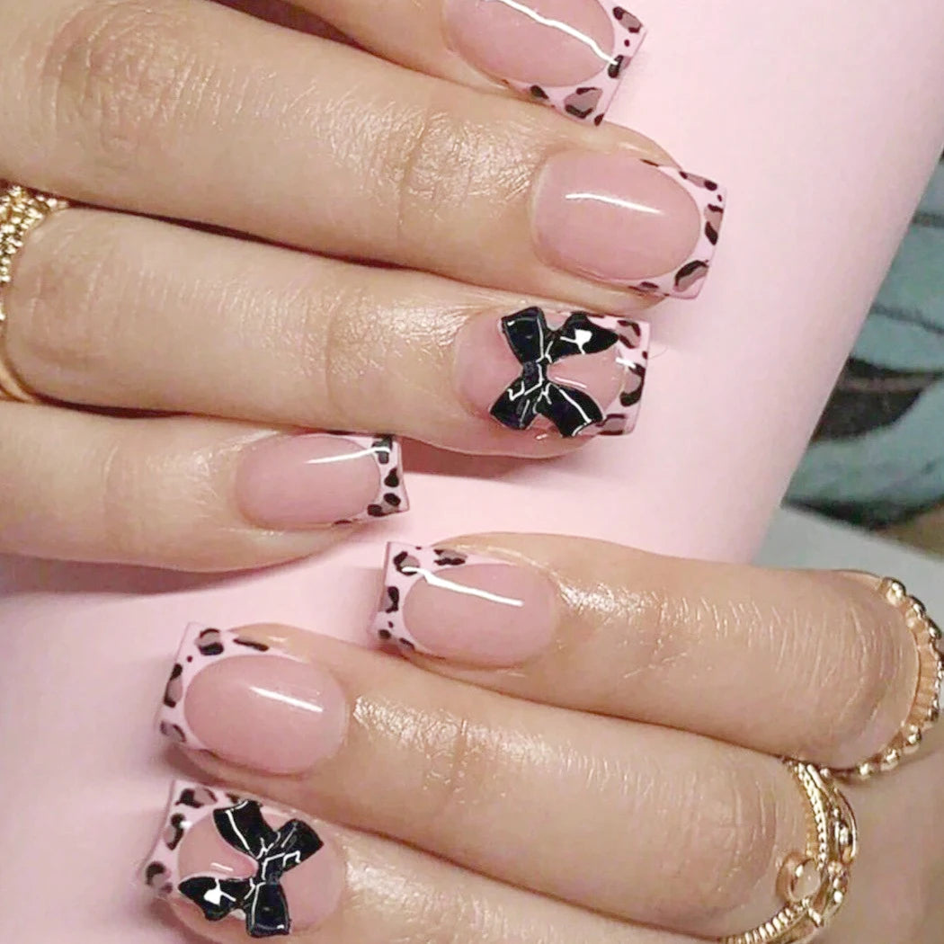  Pink French Style Press on Nails